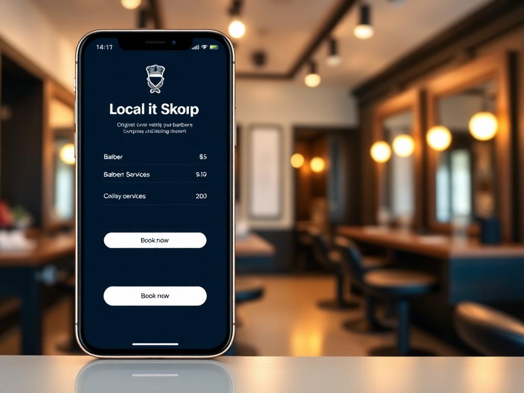 Local barber shop website